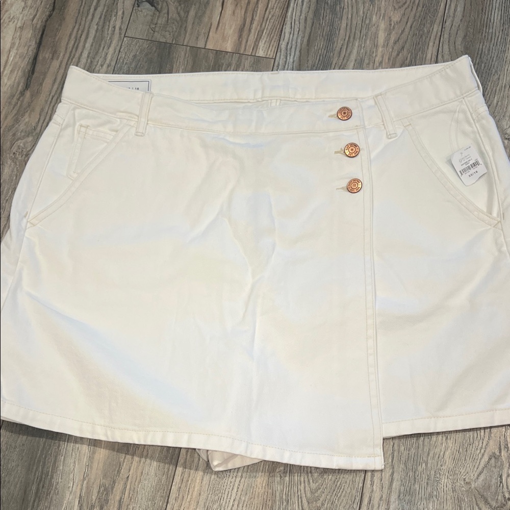 GAP Cream Denim skort